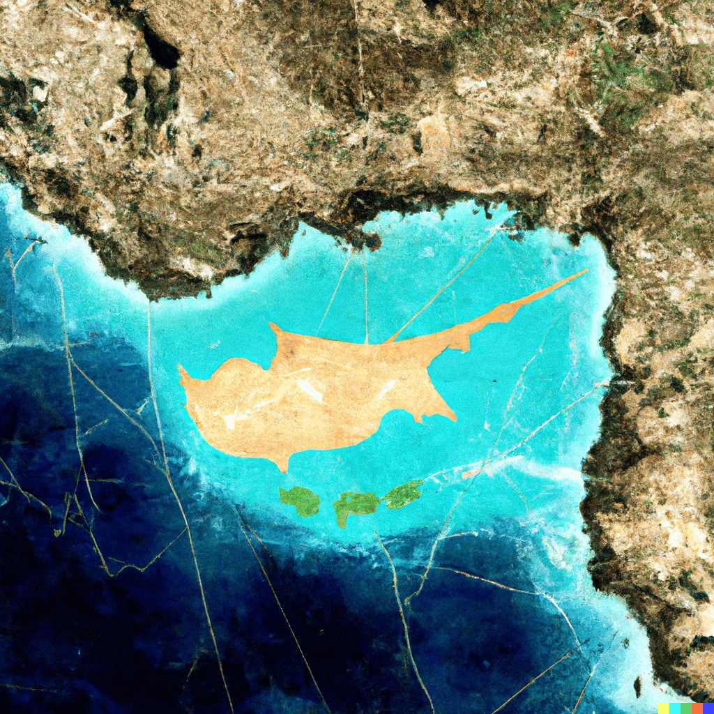 View of Cyprus from space