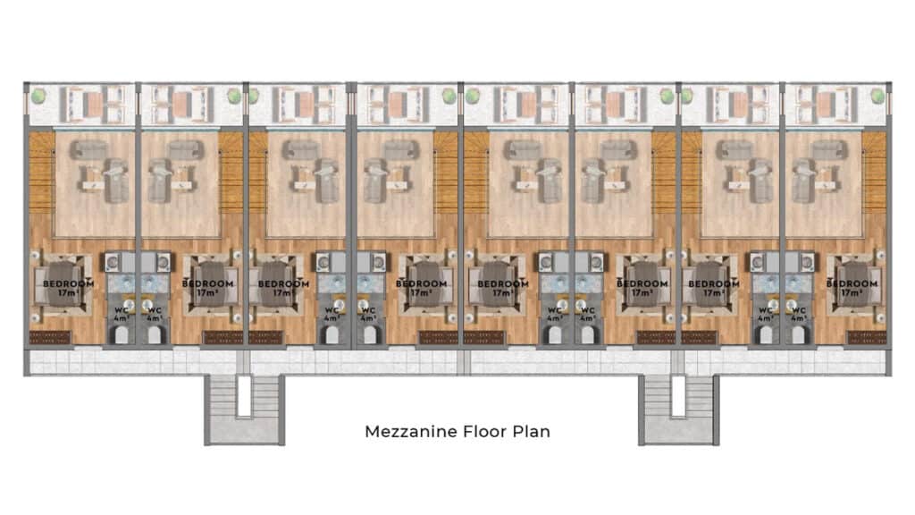 2+1 flat mezzanine floor plan