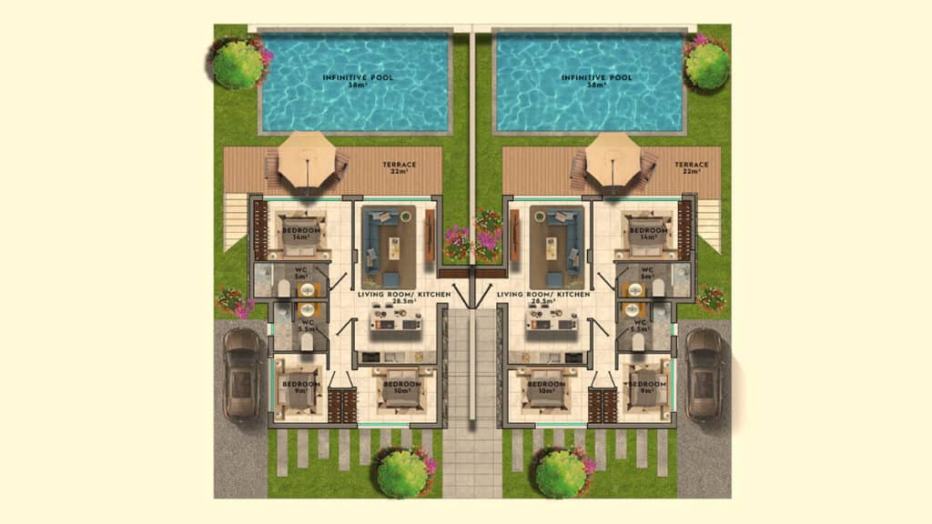 Type C villa floor plan