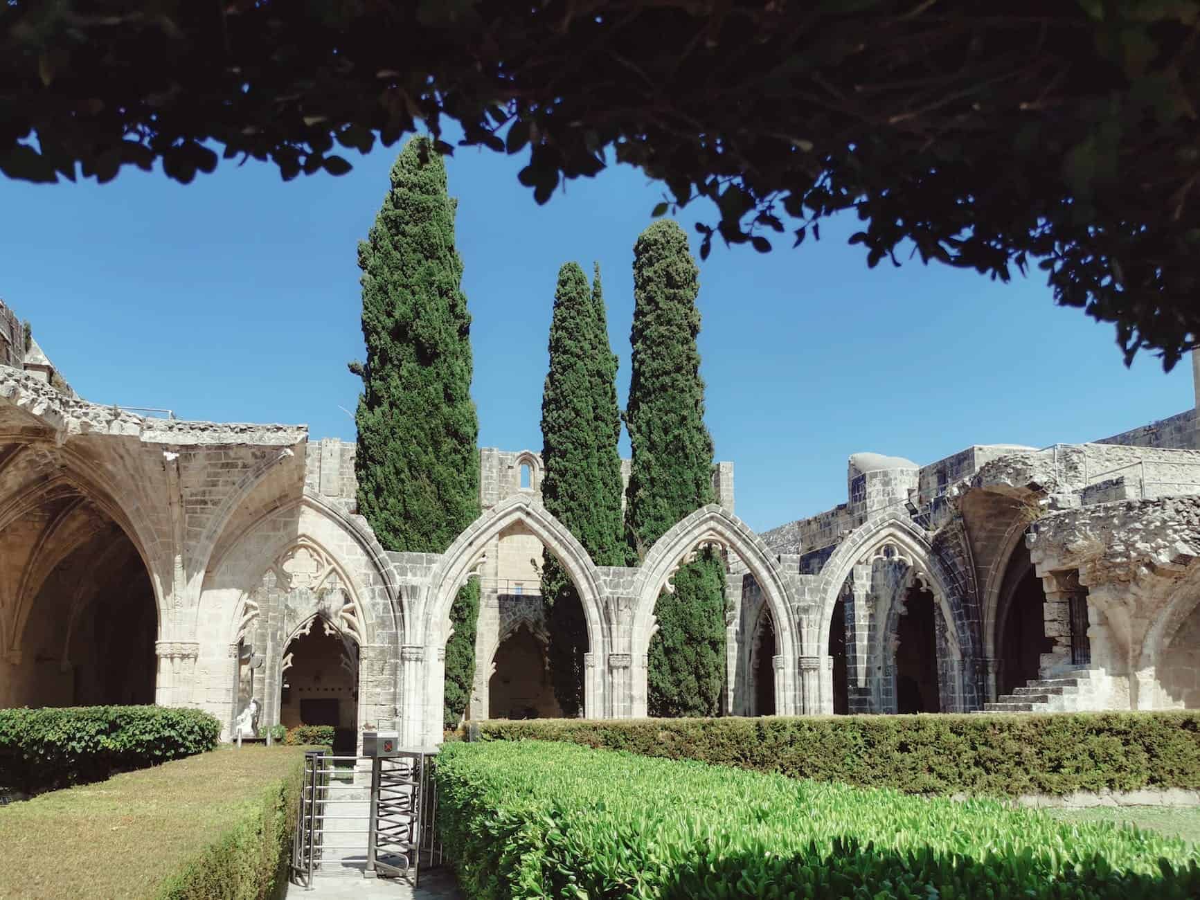 ruin of bellapais abbey in cyprus